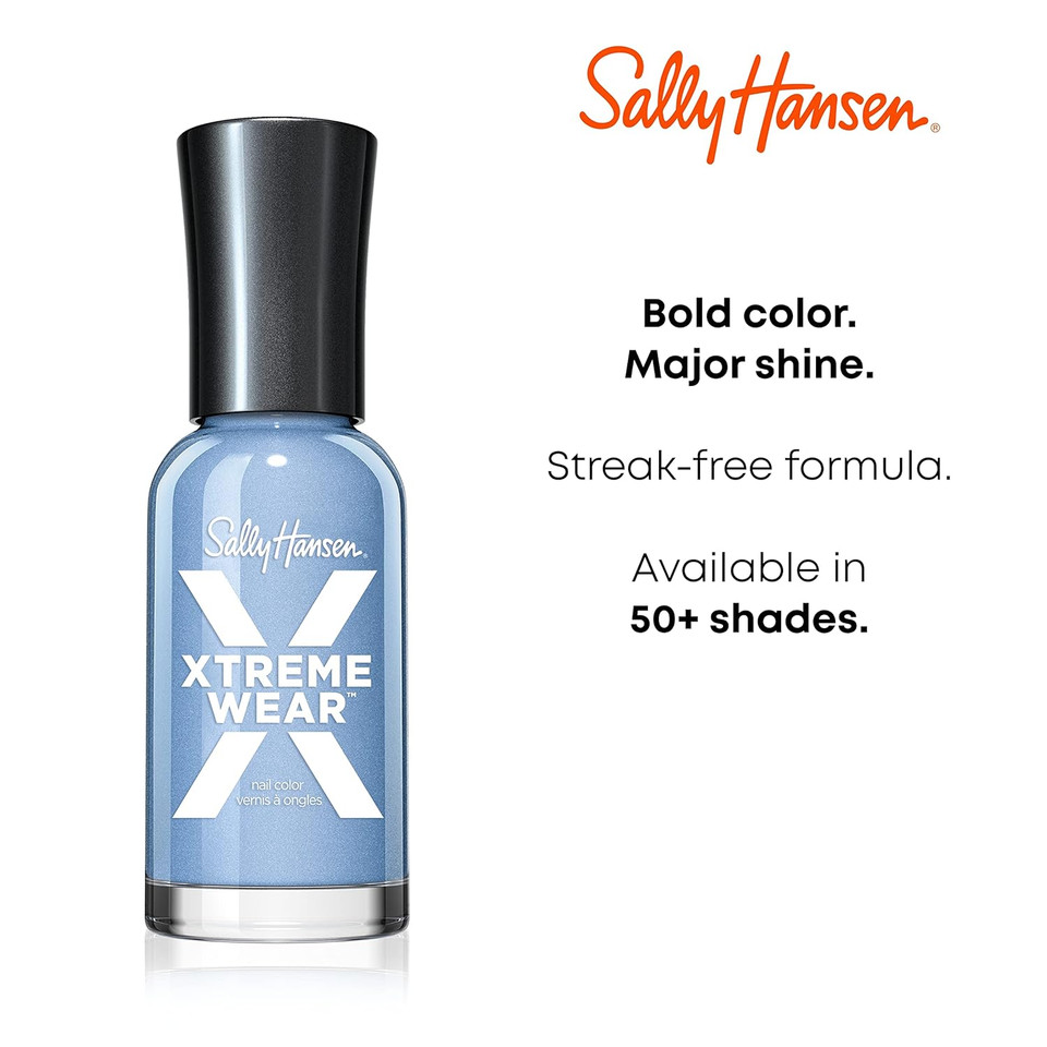 Sally Hansen Xtreme Wear Nail Polish, Streak-Free, Shiny Finish, Long-Lasting Nail Color, Royal Rage, 0.12 Fl Oz