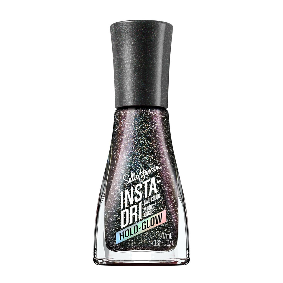 Sally Hansen Insta-Driã¢Â® Holo-Glow, Chrome Zone, Quick Dry, Long Lasting, Streak-Free Shine, Metallic Black Nail Polish