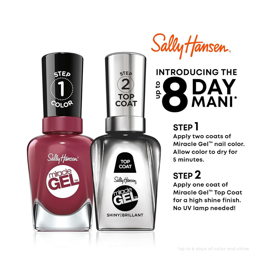 Sally Hansen Miracle Gelã¢Â, Neons Sea-Riously Cool, Long Lasting, Gel-Like Formula, No Uv Lamp Needed, Blue Nail Polish