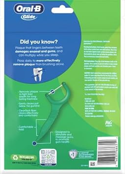 Oral-B Glide 3D White Floss Picks Radiant Mint 75 Count Package