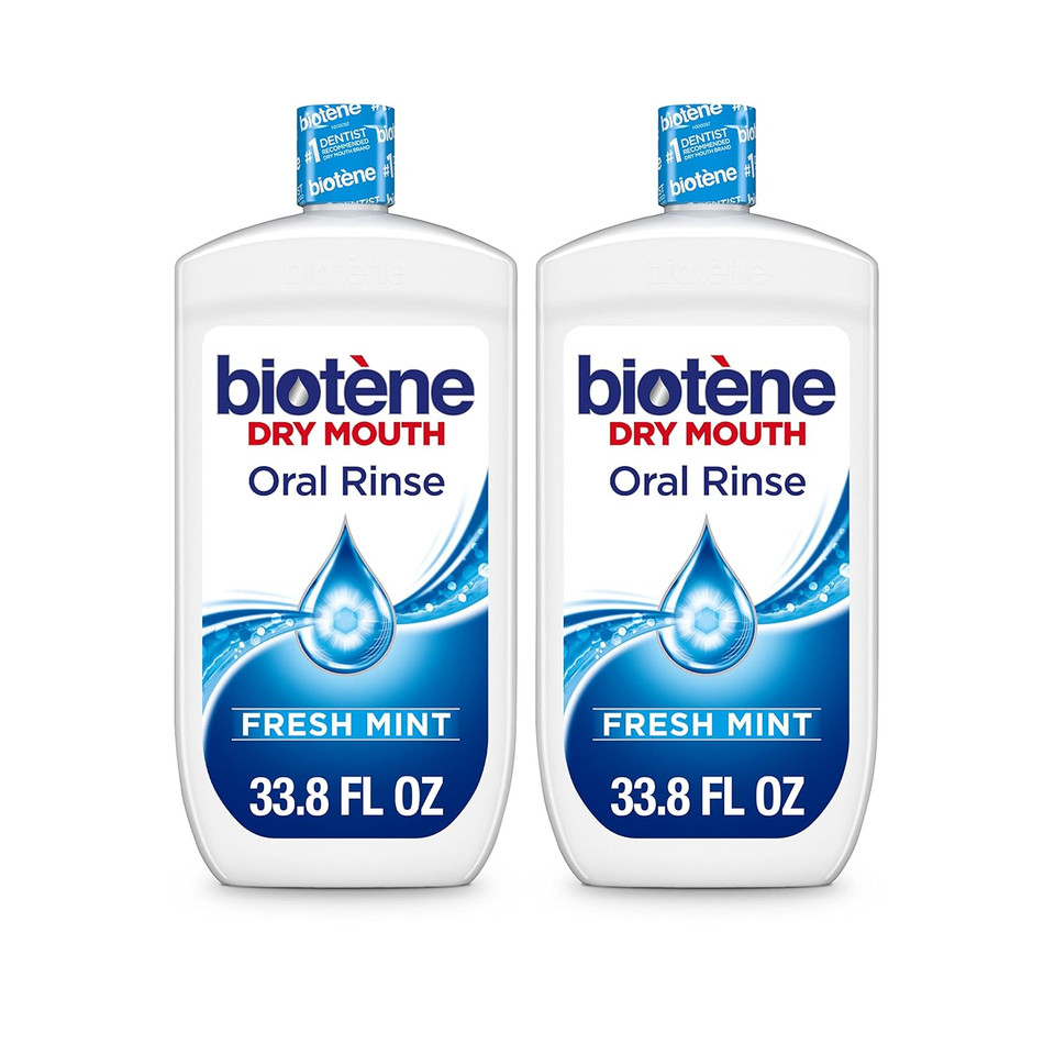 Biotã£Â¨Ne Oral Rinse Mouthwash For Dry Mouth, Breath Freshener And Dry Mouth Treatment, Fresh Mint - 33.8 Fl Oz(Pack Of 2)