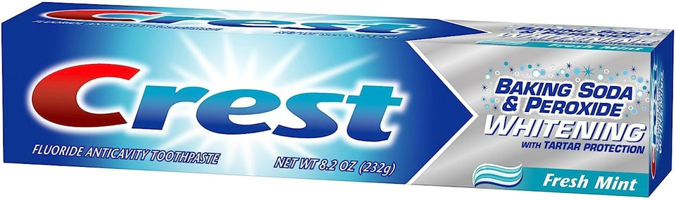 Crest Baking Soda & Peroxide Whitening With Tartar Protection Toothpaste, Fresh Mint, 8.2 Oz