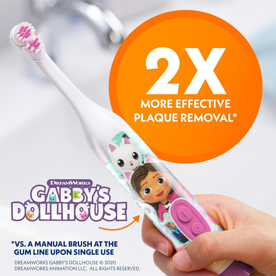 Spinbrush Gabby'S Dollhouse Kids Electric Battery Toothbrush