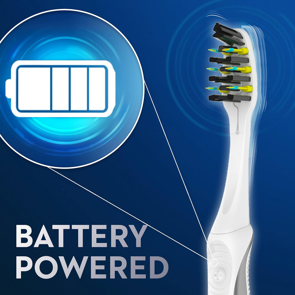 Oral-B Pulsar Battery Toothbrush With Charcoal Infused Bristles, Soft, 2 Count