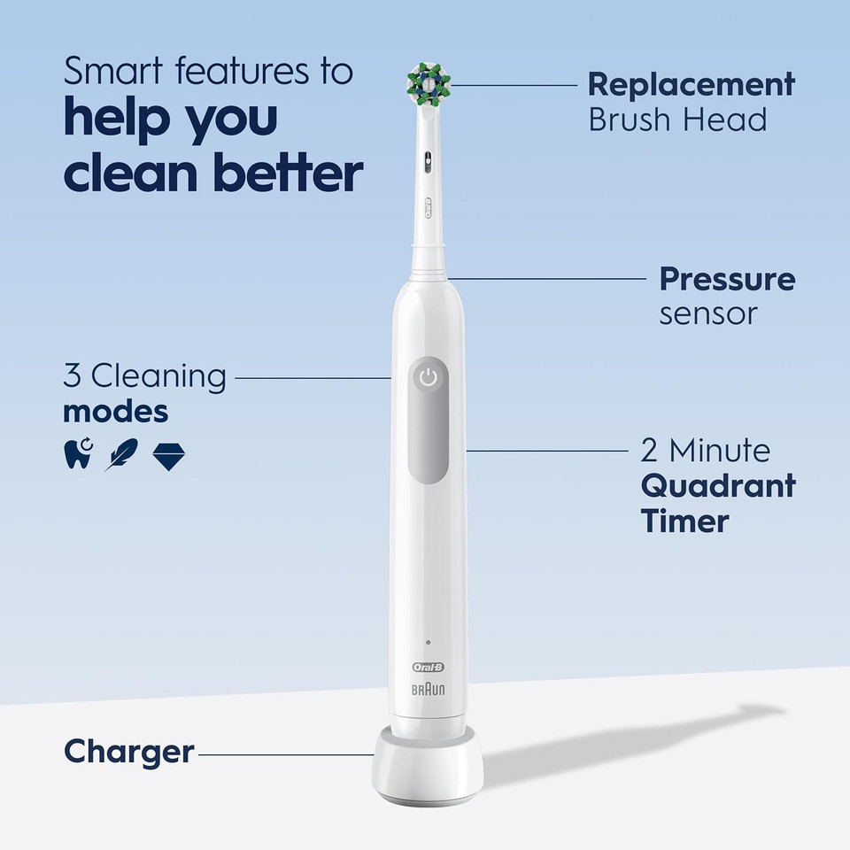 Oral-B Pro 1000 Rechargeable Electric Toothbrush, White