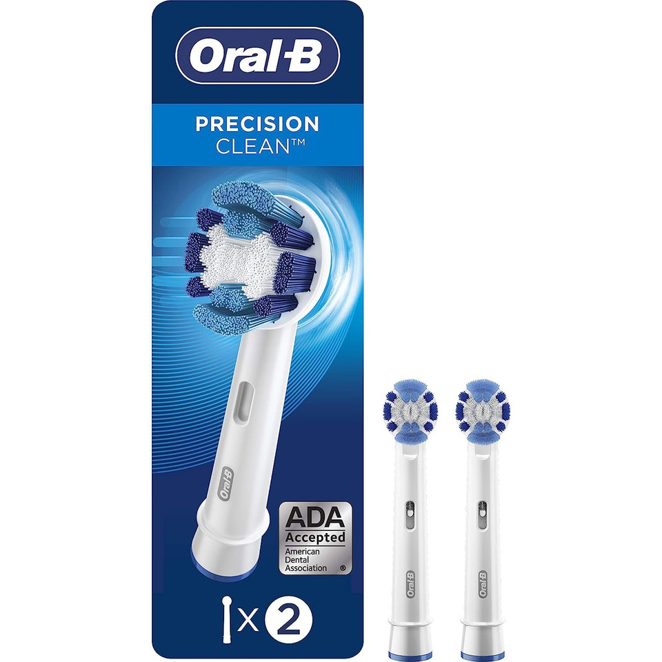 Oral-B Precision Clean Replacement Brush Heads For An Oral-B Electric Toothbrush, Pack Of 2 Oral-B Precision Clean Replacement Brush Heads For An Oral-B Electric Toothbrush, Pack Of 2