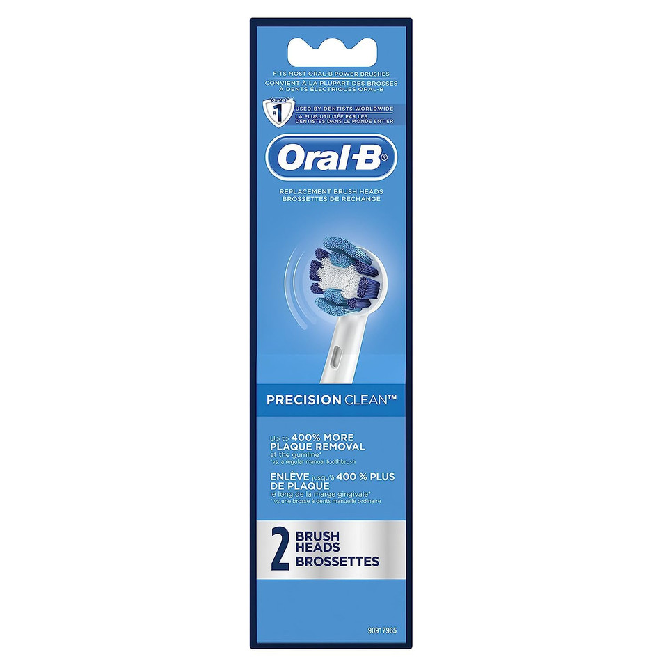 Oral-B Precision Clean Replacement Brush Heads For An Oral-B Electric Toothbrush, Pack Of 2 Oral-B Precision Clean Replacement Brush Heads For An Oral-B Electric Toothbrush, Pack Of 2