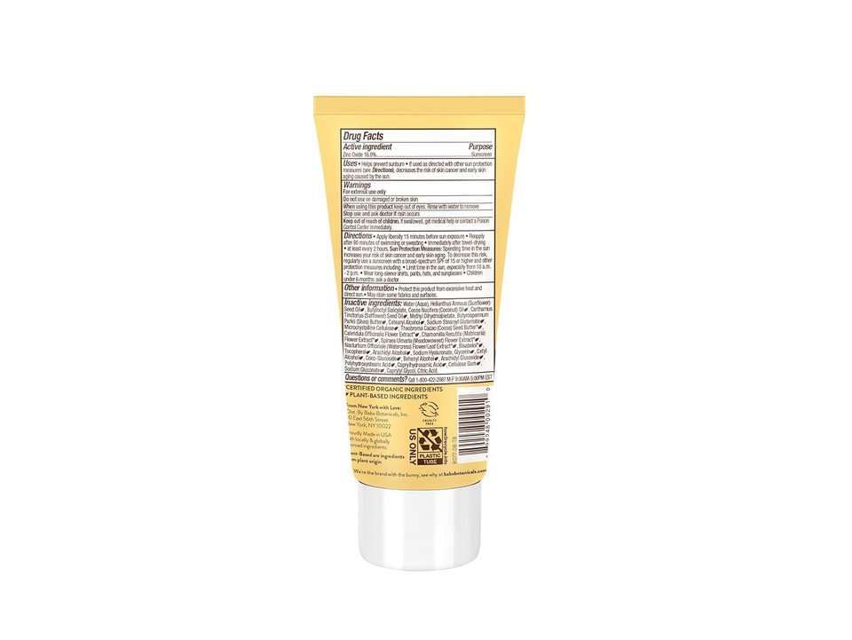Babo Botanicals Sheer Zinc Mineral Sunscreen Lotion Spf30 - Natural Zinc Oxide - Shea Butter - Face & Body - Water Resistant - Fragrance-Free - Ewg Verified - Vegan - For All Ages - 3 Fl.Oz