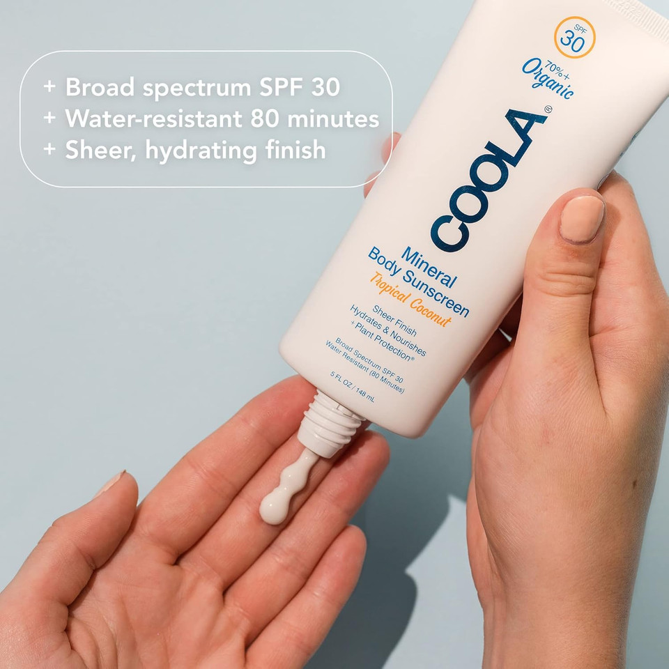 Coola Organic Mineral Sunscreen Sunblock Body Lotion, Dermatologist Tested Skin Care For Daily Protection, Vegan And Gluten Free, 5 Fl Oz