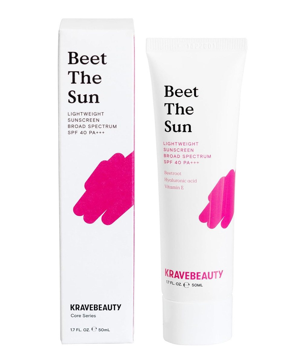 Kravebeauty Beet The Sun Spf 40 Pa+++ Broad Spectrum Sunscreen, Daily Non-Greasy Chemical Spf, No White Cast Or Pilling, For All Skin Types, Vegan & Cruelty Free, 1.7 Fl Oz Kravebeauty Beet The Sun Spf 40 Pa+++ Broad Spectrum Sunscreen, Daily Non-Greasy Chemical Spf, No White Cast Or Pilling, For All Skin Types, Vegan & Cruelty Free, 1.7 Fl Oz