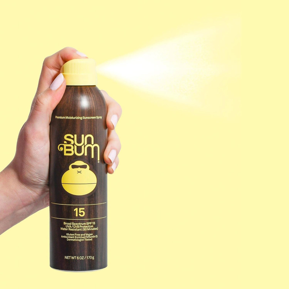 Sun Bum Original Spf 15 Sunscreen Spray |Vegan And Hawaii 104 Act Compliant (Octinoxate & Oxybenzone Free) Broad Spectrum Moisturizing Uva/Uvb Sunscreen With Vitamin E | 6 Oz