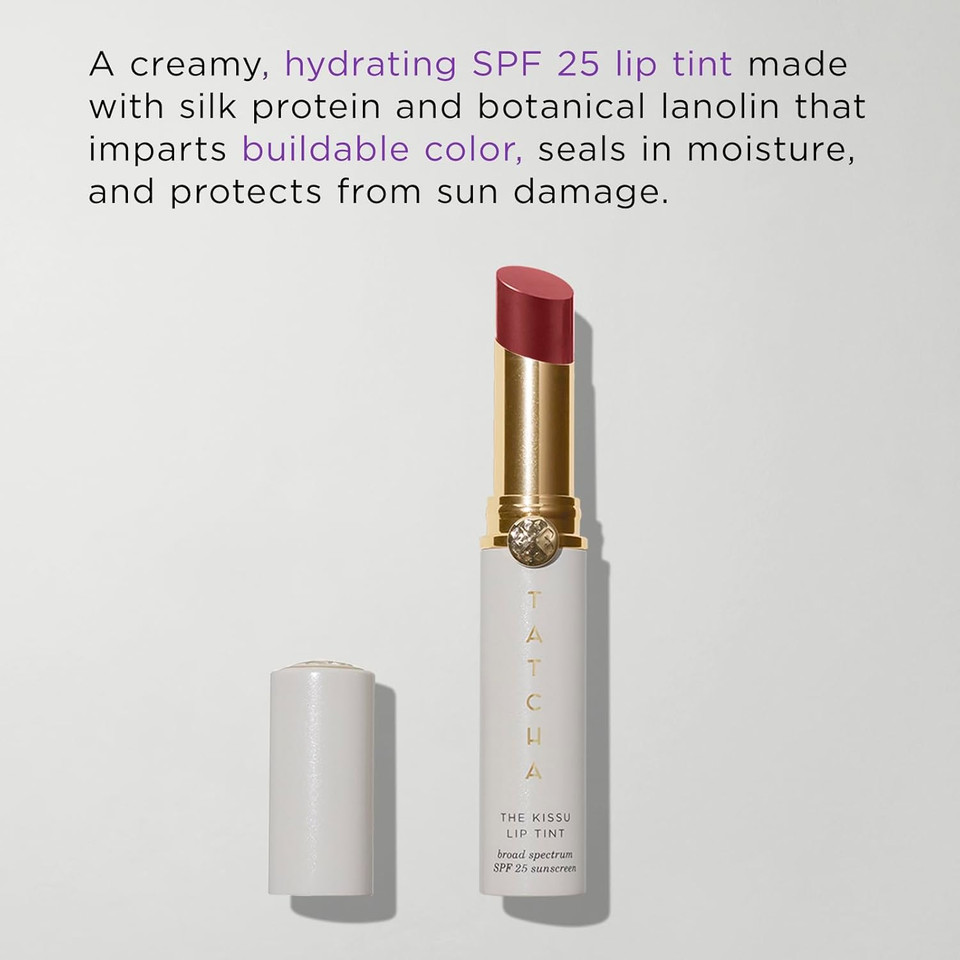 The Kissu Lip Tint Spf 25 - Camellia | Hydrating Tinted Lip Sunscreen. 0.14 Oz