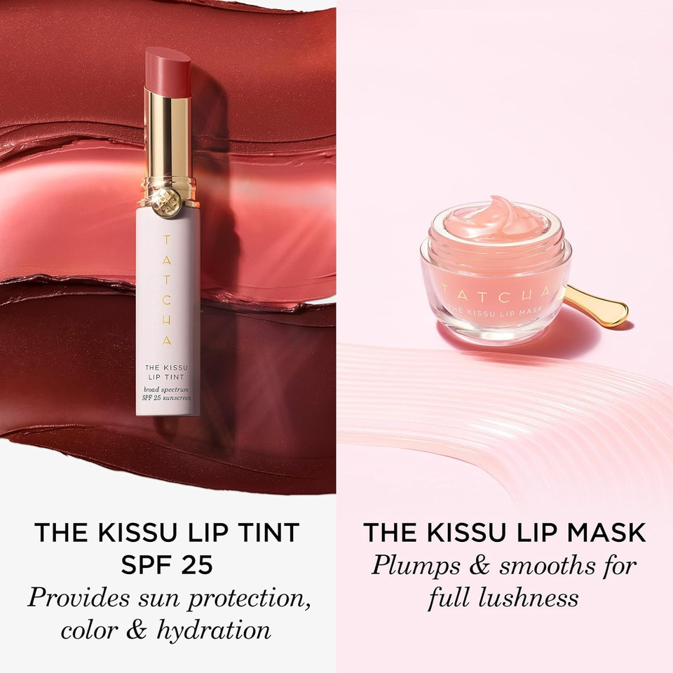 The Kissu Lip Tint Spf 25 - Plum Blossom | Hydrating Tinted Lip Sunscreen, 0.14 Oz