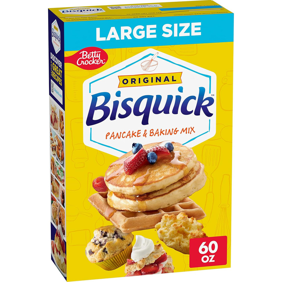 Betty Crocker Bisquick Original Pancake & Baking Mix, Large Size, 60 Oz