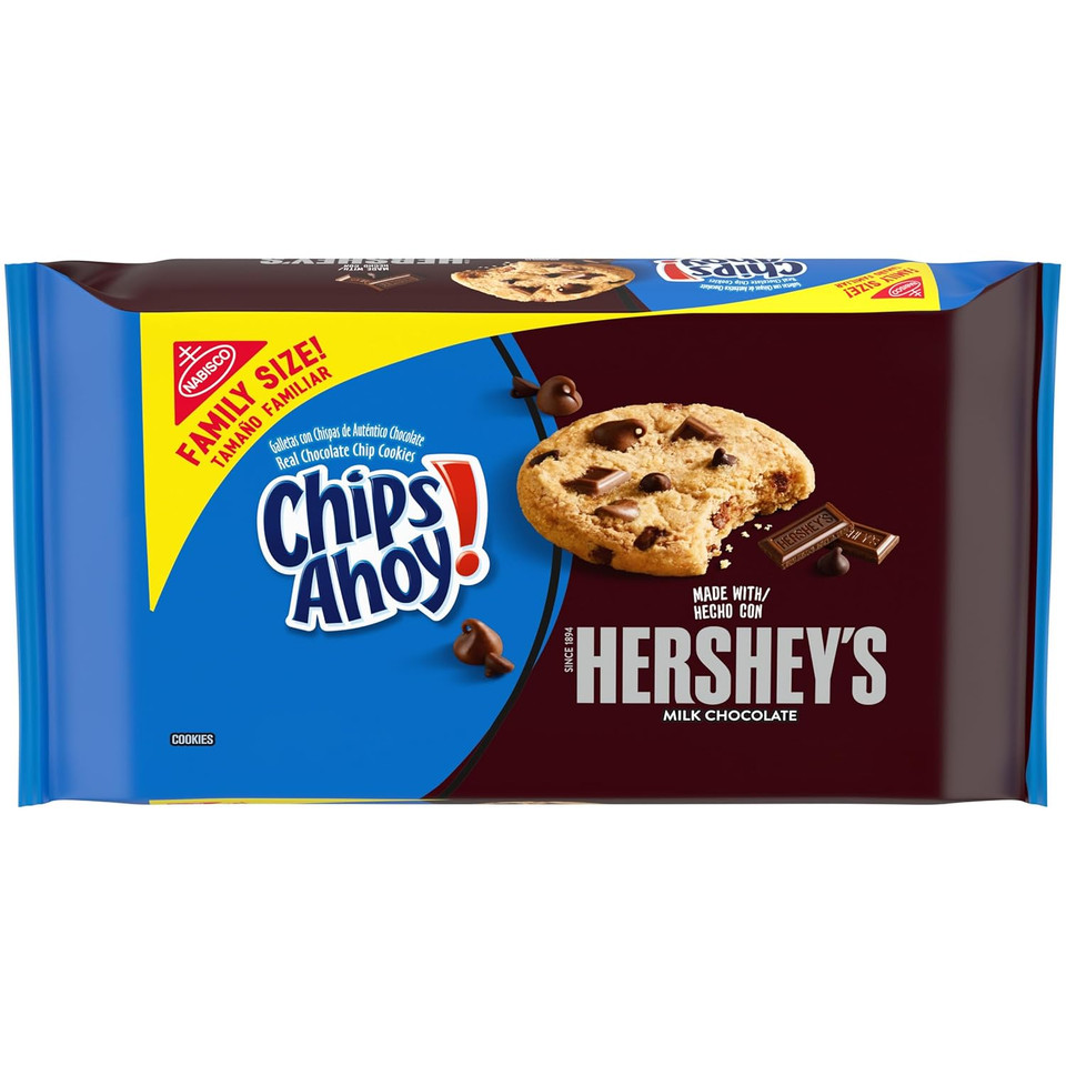 Chips Ahoy! Hershey'S Milk Chocolate Chip Cookies, Family Size, 14.48 Oz