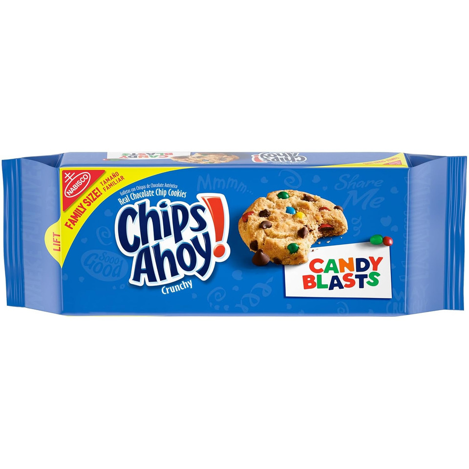 Chips Ahoy! Candy Blast Family Size Cookies, 18.9 Oz