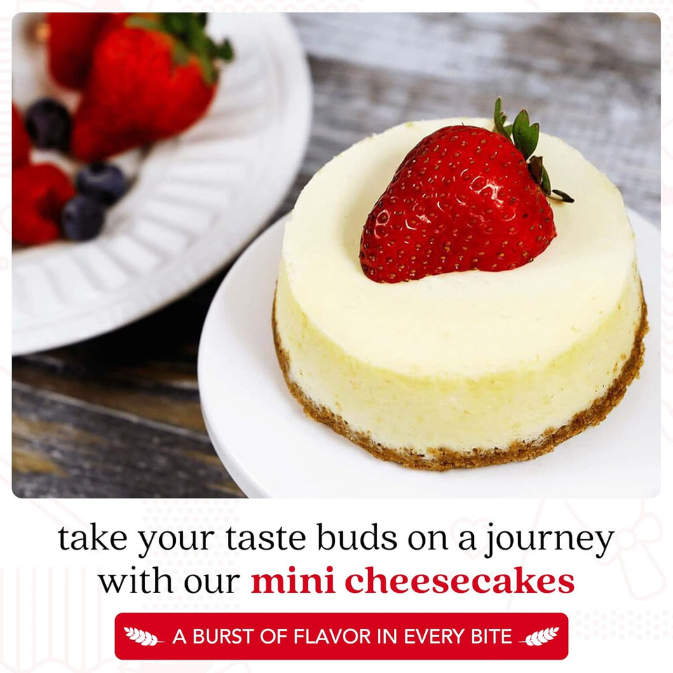 David'S Cookies New York Mini Cheesecakes - Fresh Baked, Soft, And Delicious Gift Idea - Great For Sharing At Parties, Events, Or With Family And Friends (6Pcs)