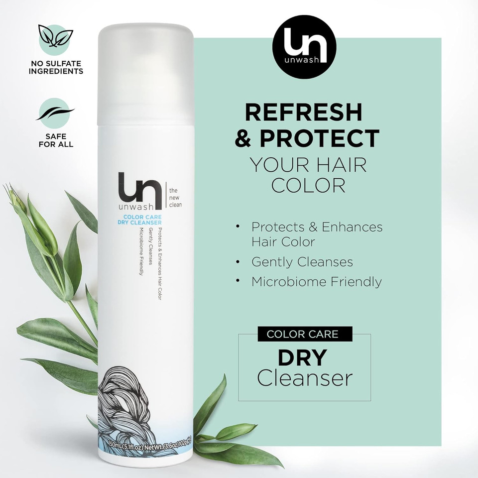 Unwash Dry Cleanser Spray For Hair: Lightweight Residue-Free Dry Shampoo Protects & Refreshes Hair, Non-Drying, Color-Safe Shampoo For Second Day Hair5.1 Fluid_Ounces