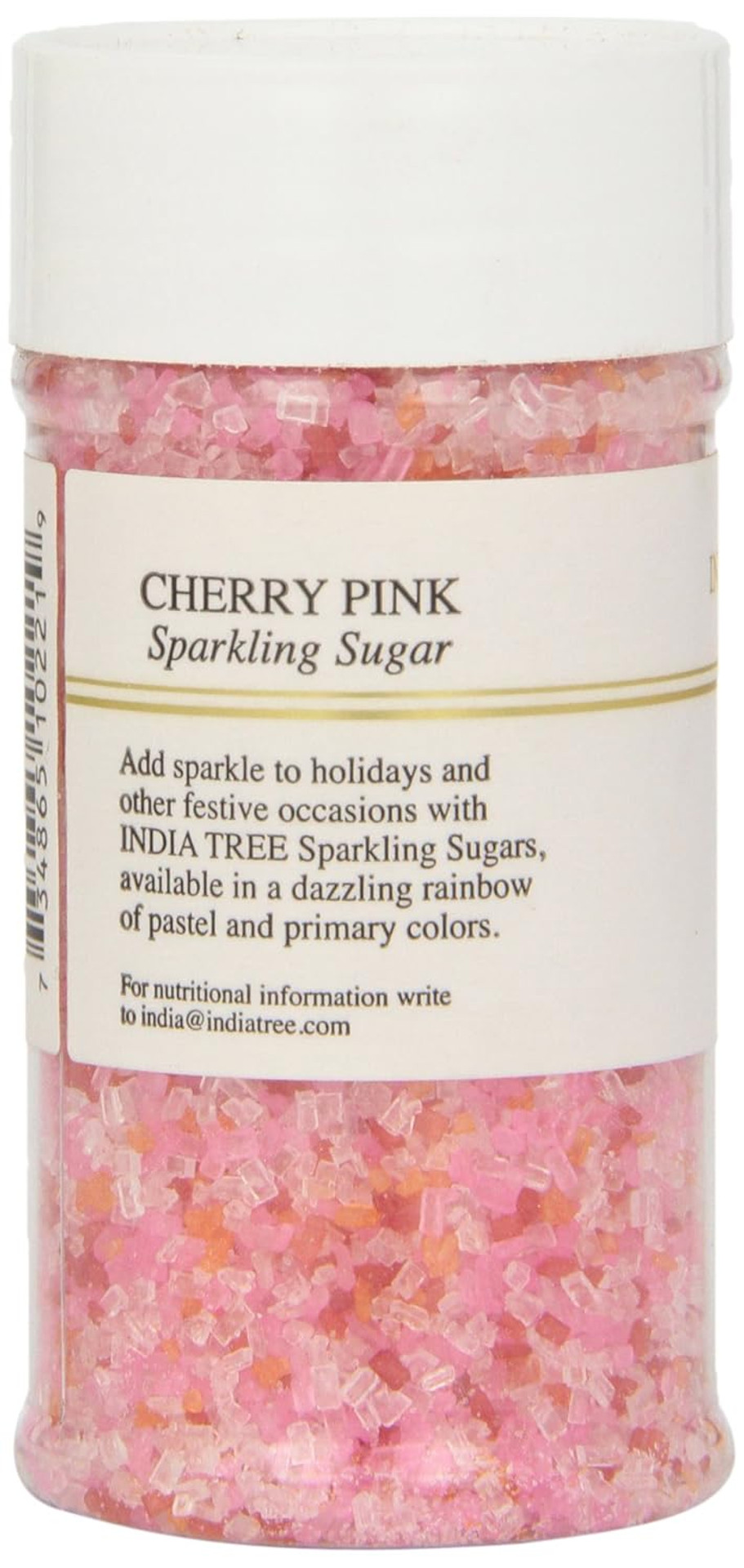 Pure Cherry Pink Sparkling Sugar , Shimmery Sugar Sprinkles For Baking And Decorating, Small , 3.5 Oz Jar (Pack Of 1)