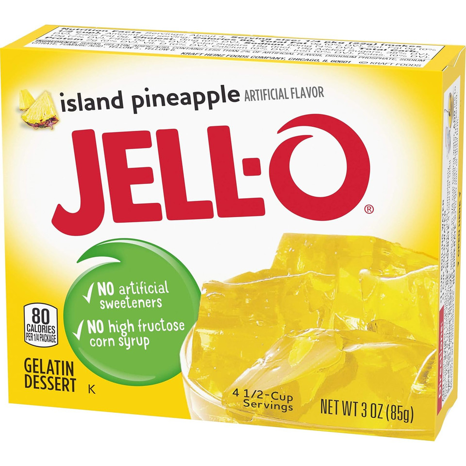 Jell-O Island Pineapple Gelatin Mix (3 Oz Box)
