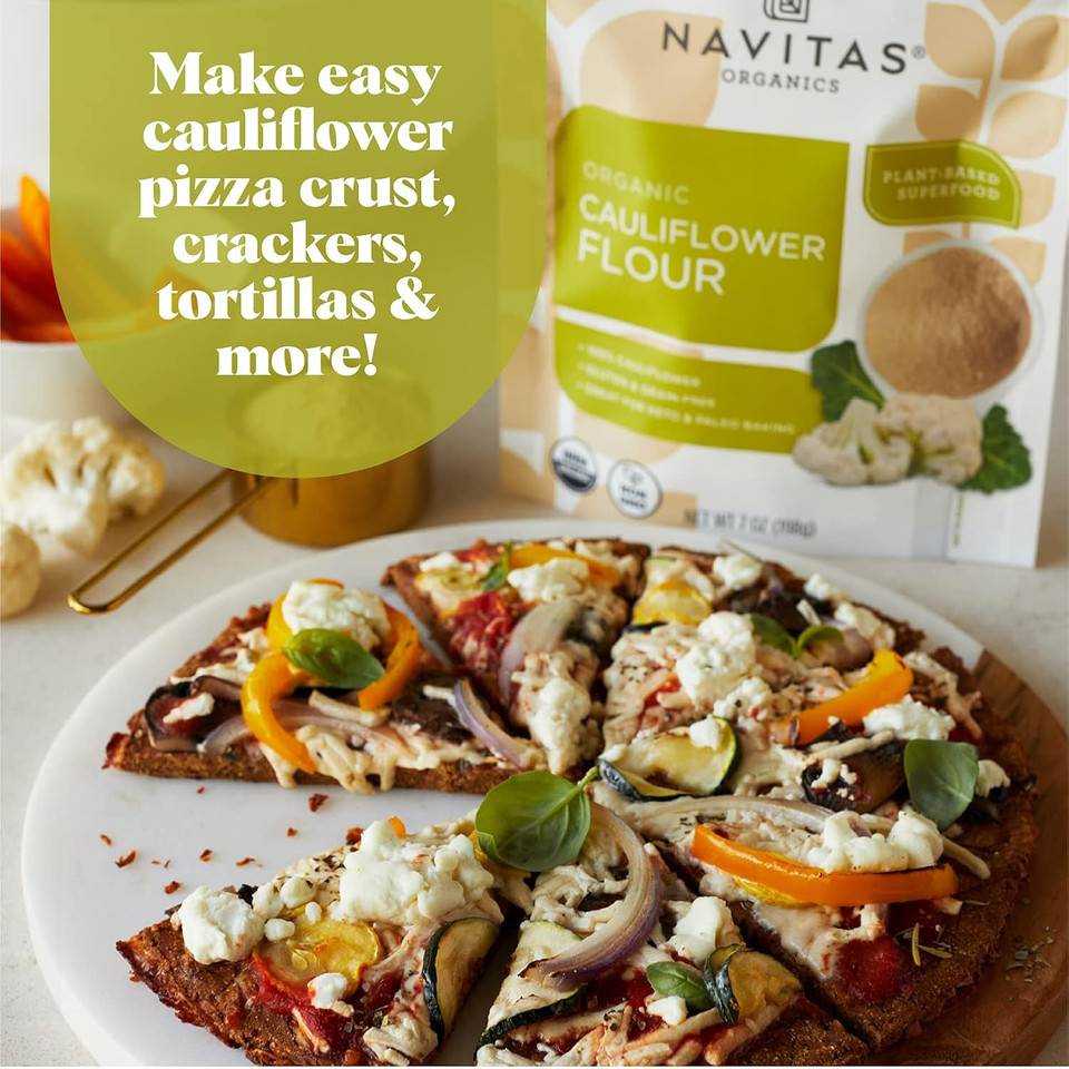 Navitas Organics Cauliflower Flour, 7Oz  Organic, Non-Gmo, 100% Cauliflower Flour For Keto Pizza & Baking  13 Servings