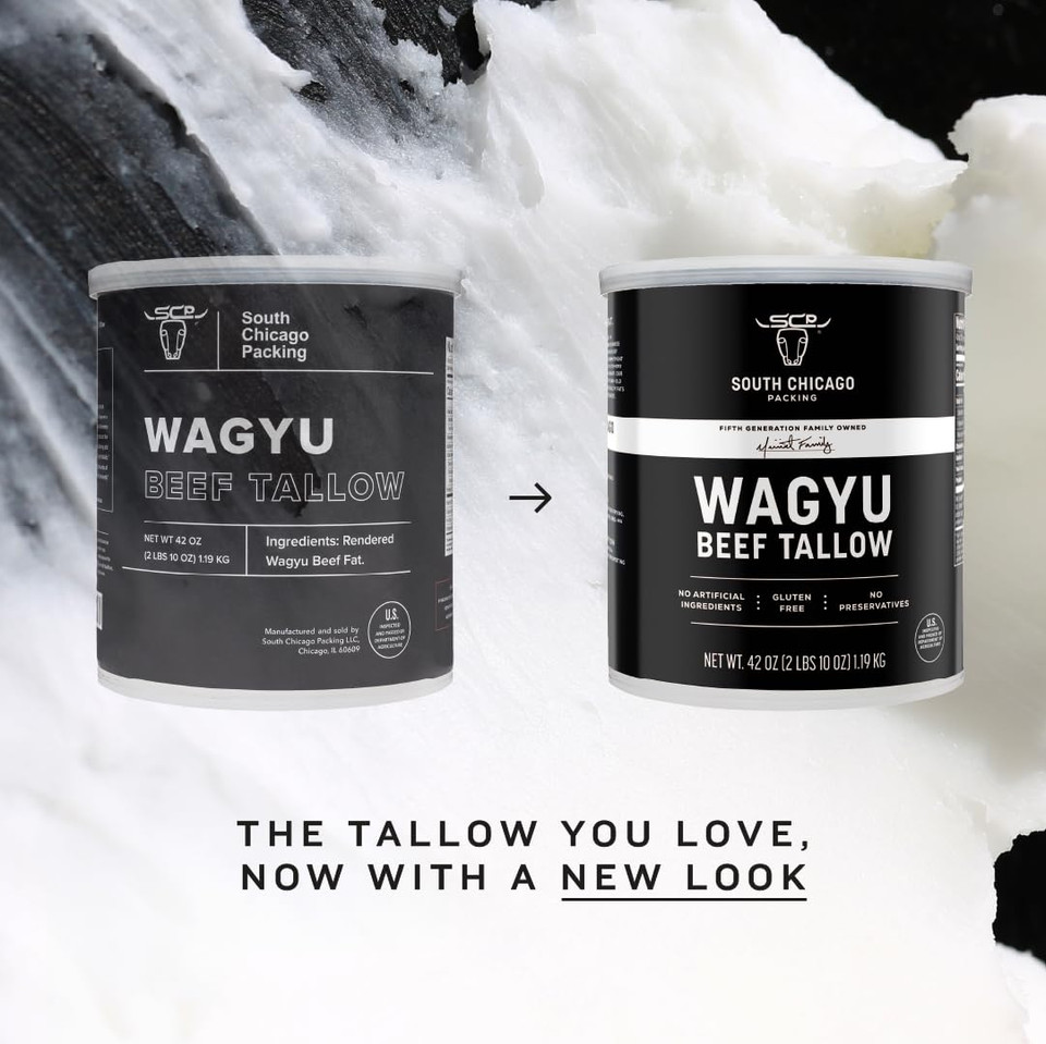 South Chicago Packing Wagyu Beef Tallow, 42 Ounces, Paleo-Friendly, Keto-Friendly, 100% Pure Wagyu