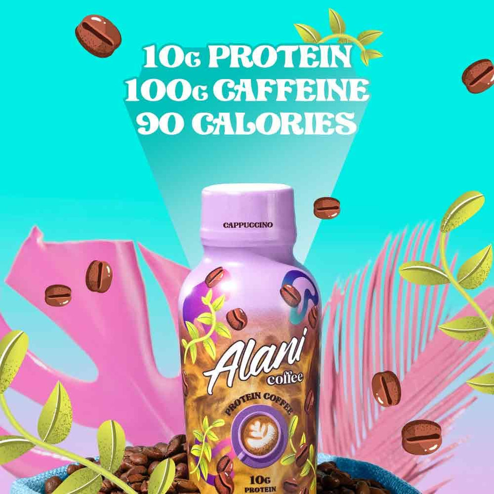 Alani Nu Protein Coffee Cappuccino | Ready To Drink Cold Brew With 10G Of Protein | 100Mg Caffeine | 90 Calories, Naturally Flavored | 12 Fl Oz Bottles | 12 Pack