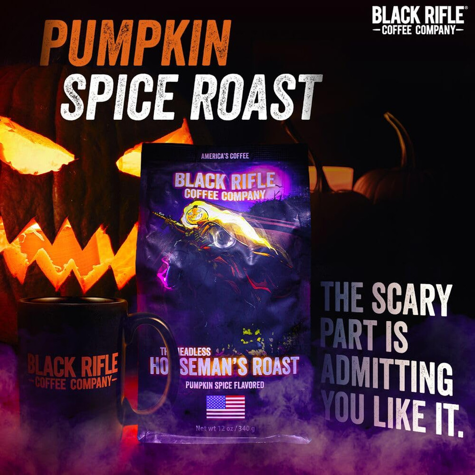 Black Rifle Coffee Company Headless Horseman, Pumpkin Spice Flavored Medium Roast Ground Coffee, 12 Oz Bag