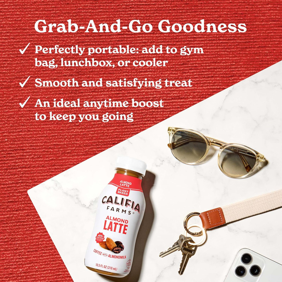 Califia Farms - Xx Espresso Cold Brew Coffee With Almond Milk, 10.5 Oz, 100% Arabica, Dairy Free, Plant Based, Vegan, Gluten Free, Non Gmo, Iced Coffee
