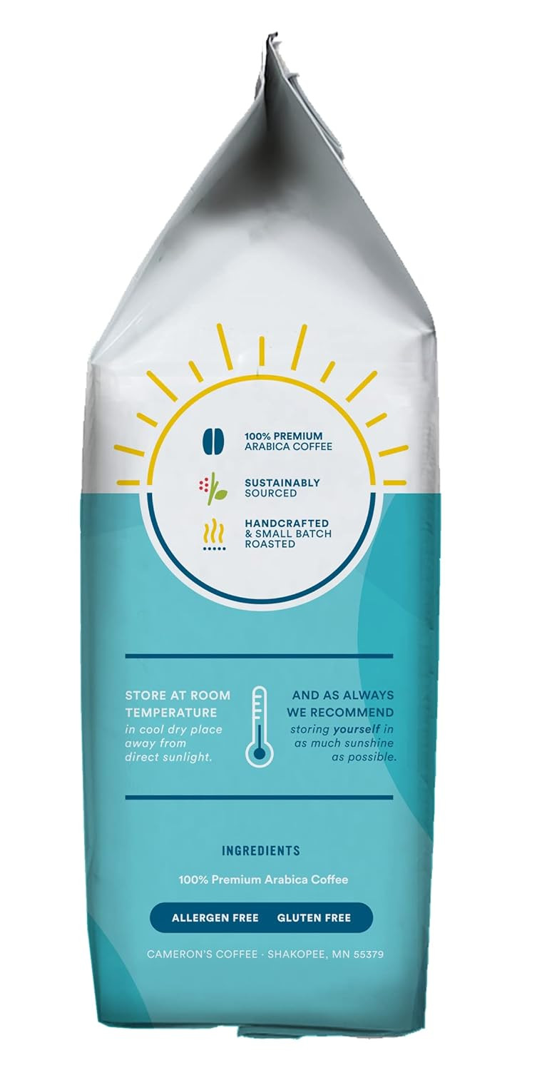 Cameron'S Coffee Scandinavian Blend Ground Coffee, Medium-Dark Roast, 100% Arabica, 10-Ounce Bag, (Pack Of 6)