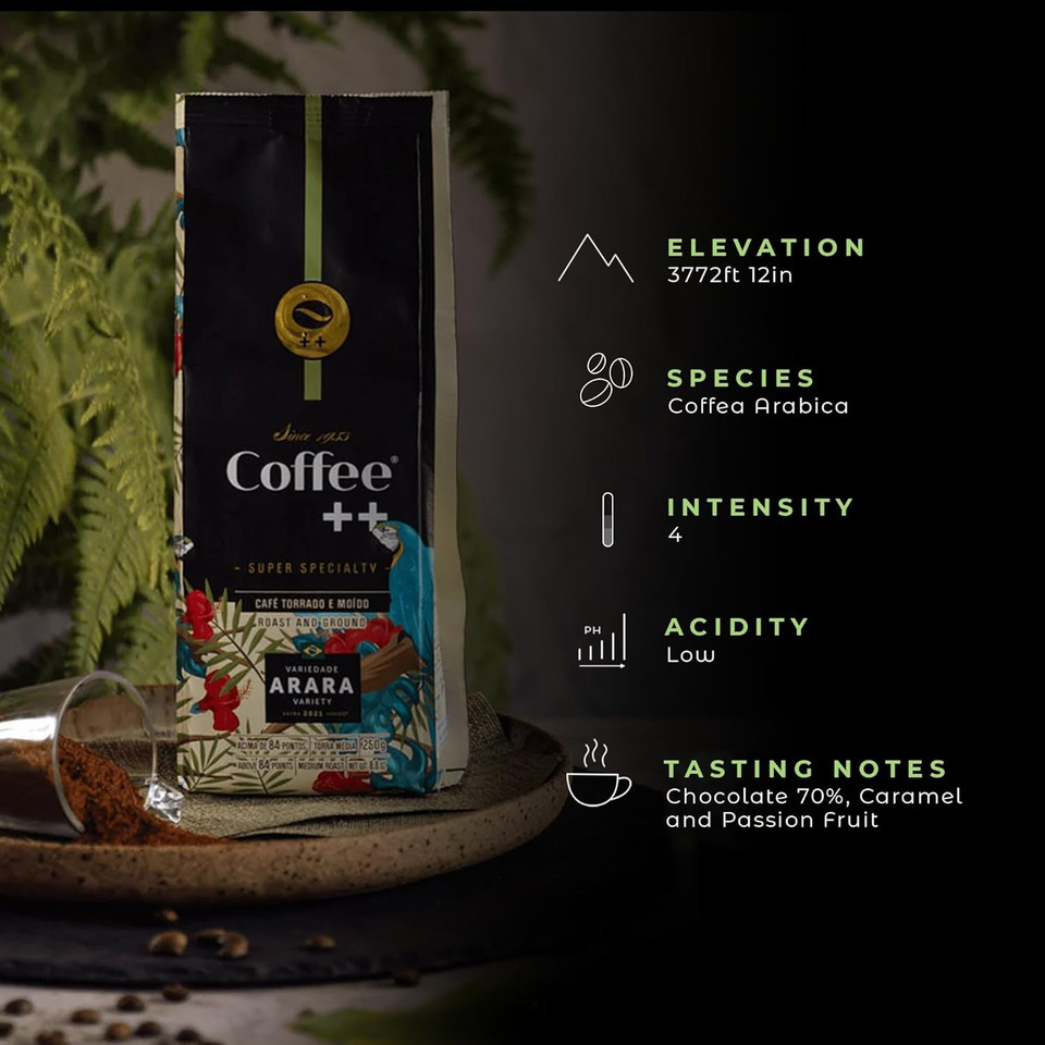 Whole Bean Coffee Plus | Unique Flavor Of A Specialty Coffee | Gourmet Fresh Coffee Experience, Grind It And Get The Perfect Cup | Medium Roast Beans | Arara | Bag Of 8.8 Oz