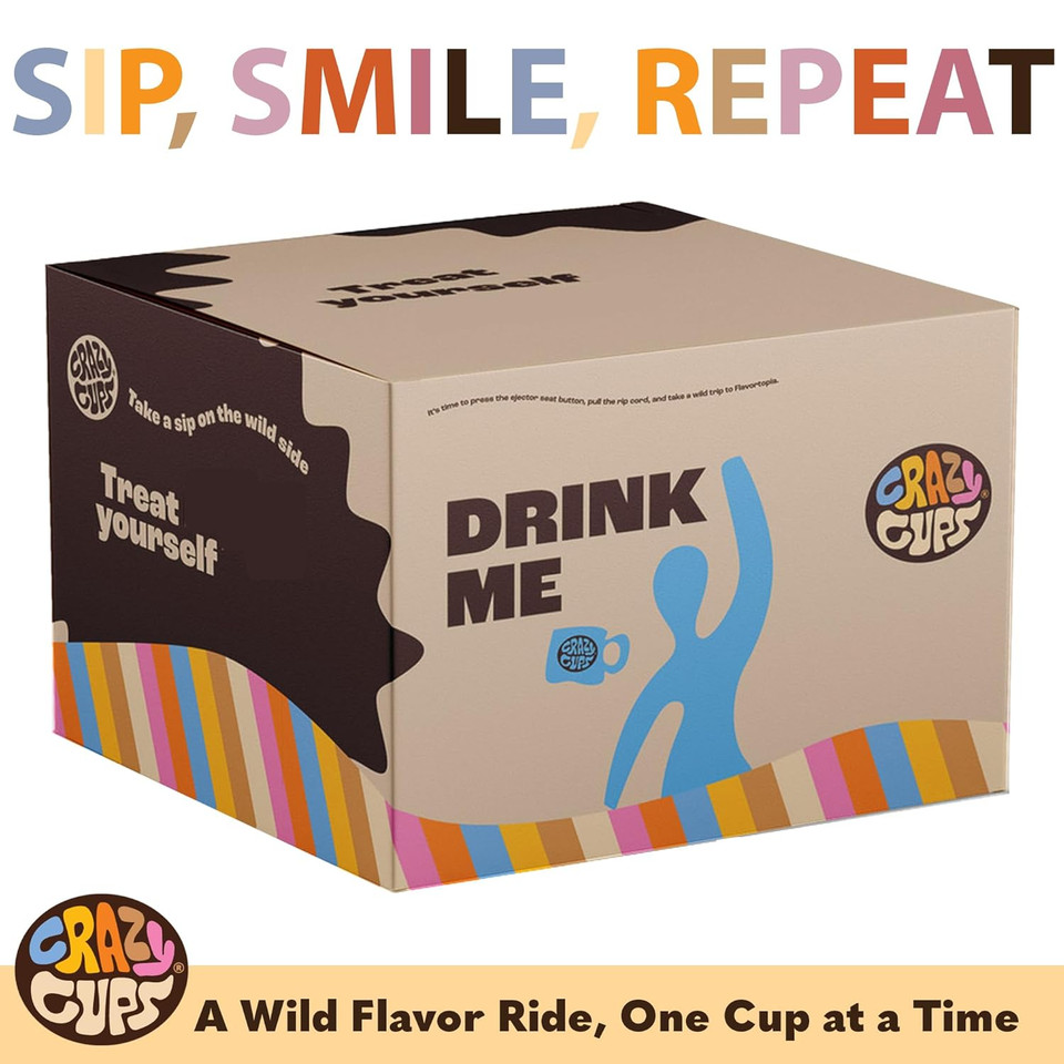 Crazy Cups Flavored Decaf Coffee, For The Keurig K Cups Coffee 2.0 Brewers, Variety Pack Sampler, 40 Count
