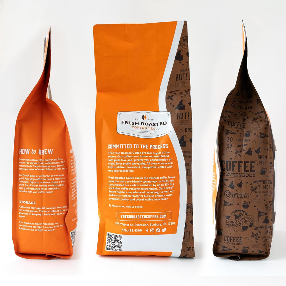 Fresh Roasted Coffee,100% Dark Sumatra Mandheling | 2 Lb (32 Oz) | Single Origin | Dark Roast | Kosher | Whole Bean