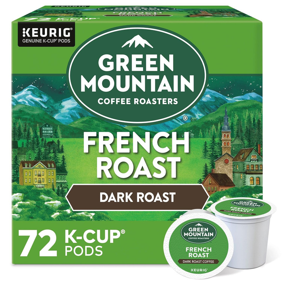 Green Mountain Coffee Roasters French Roast Keurig K-Cup Pods, Dark Roast Coffee, 72 Count (6 Packs Of 12)