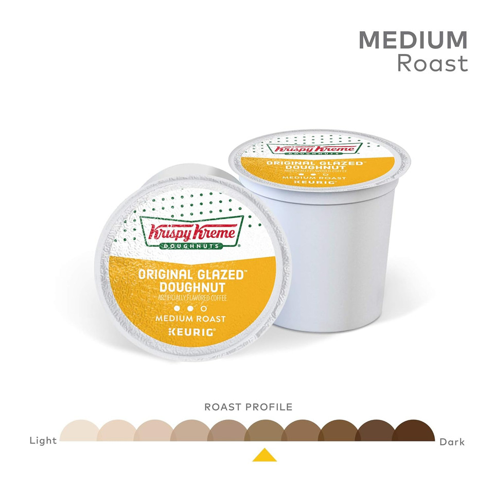 Krispy Kreme Original Glazed Doughnut, Single-Serve Keurig K-Cup Pods, Flavored Medium Roast Coffee, 72 Count