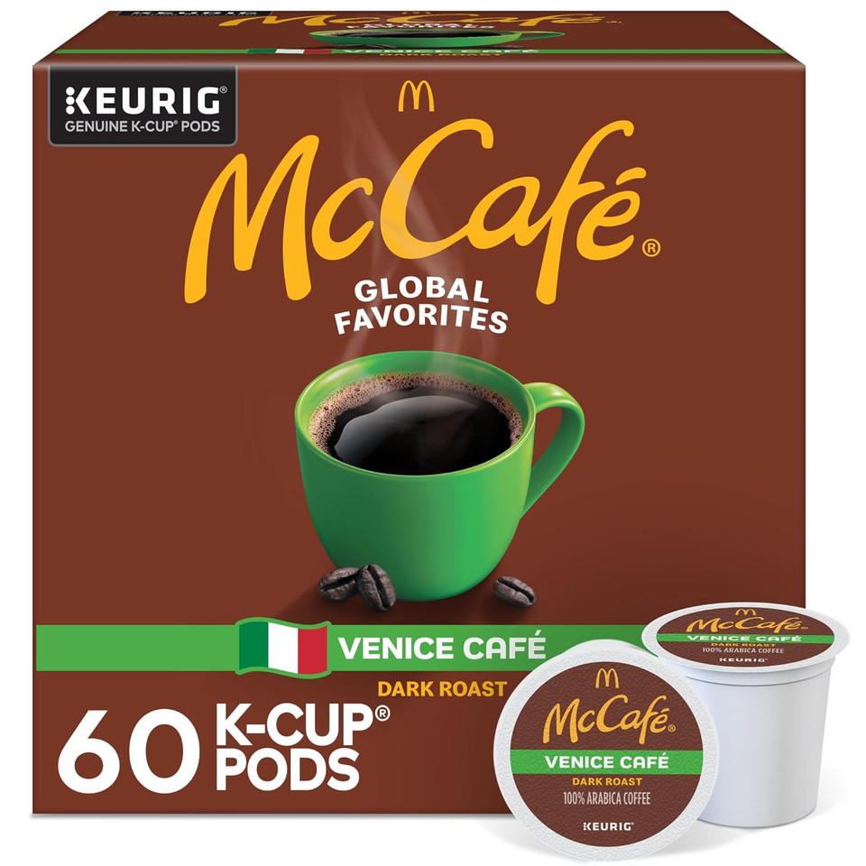 Mccafe Venice Cafã£Â©, Single Serve Coffee Keurig K-Cup Pods, Dark Roast Coffee, 60 Count
