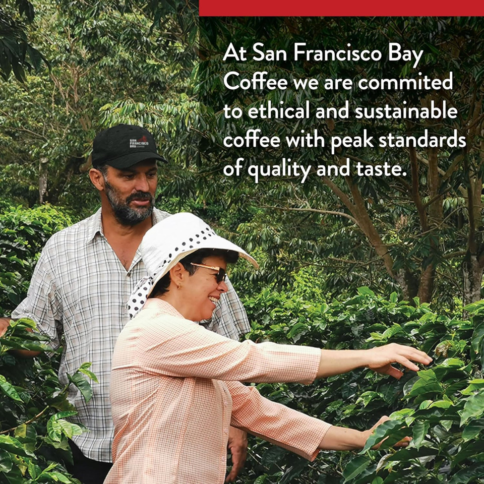 San Francisco Bay Compostable Coffee Pods  Bay Bridge Blend (80 Ct) K Cup Compatible, Medium Roast