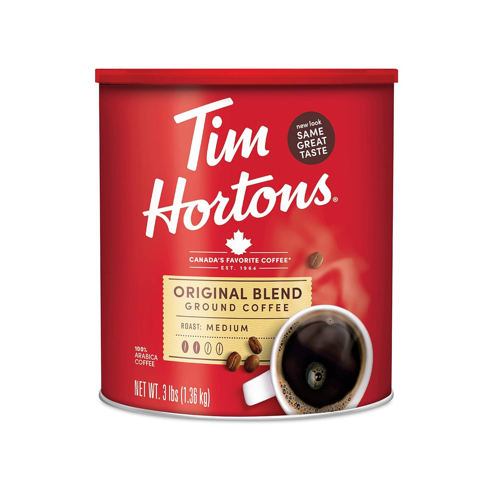 Tim Hortons Original Blend, Medium Roast Ground Coffee, Canadaã¢ÂS Favorite Coffee, Made With 100% Arabica Beans, 48 Ounce Canister