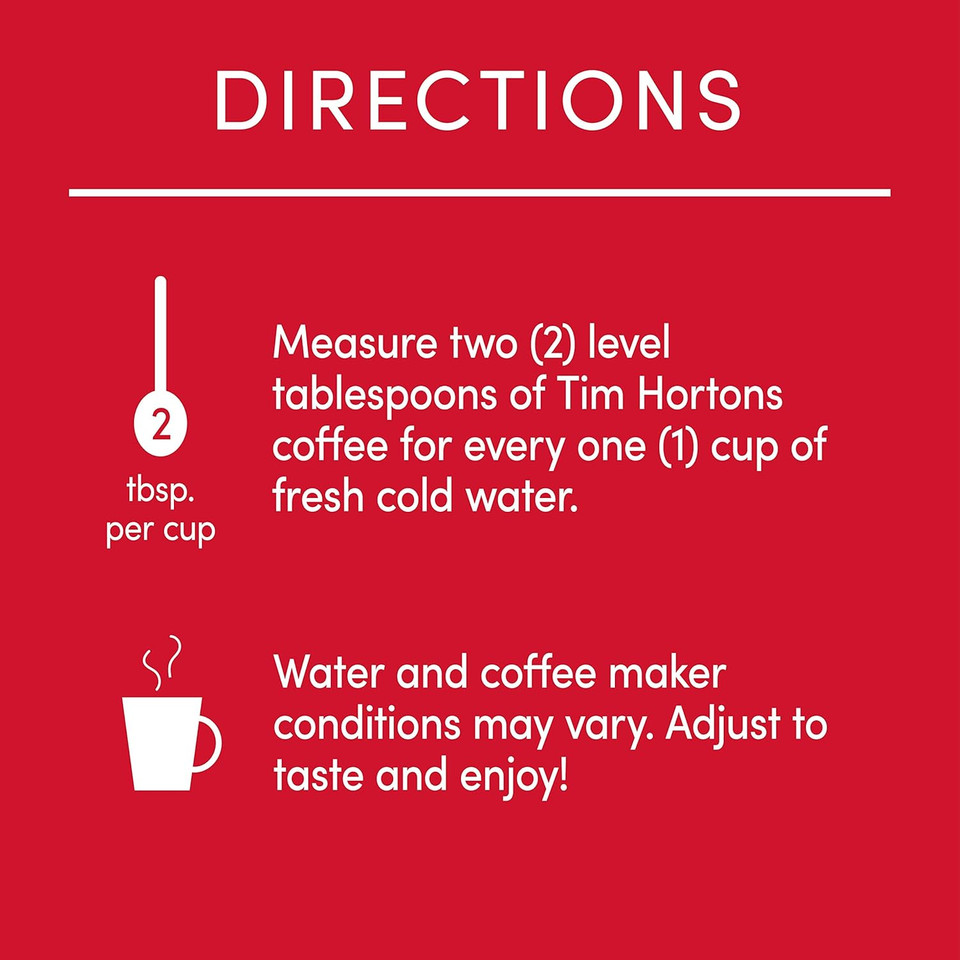 Tim Hortons Original Blend, Medium Roast Ground Coffee, Canadaã¢ÂS Favorite Coffee, Made With 100% Arabica Beans, 48 Ounce Canister