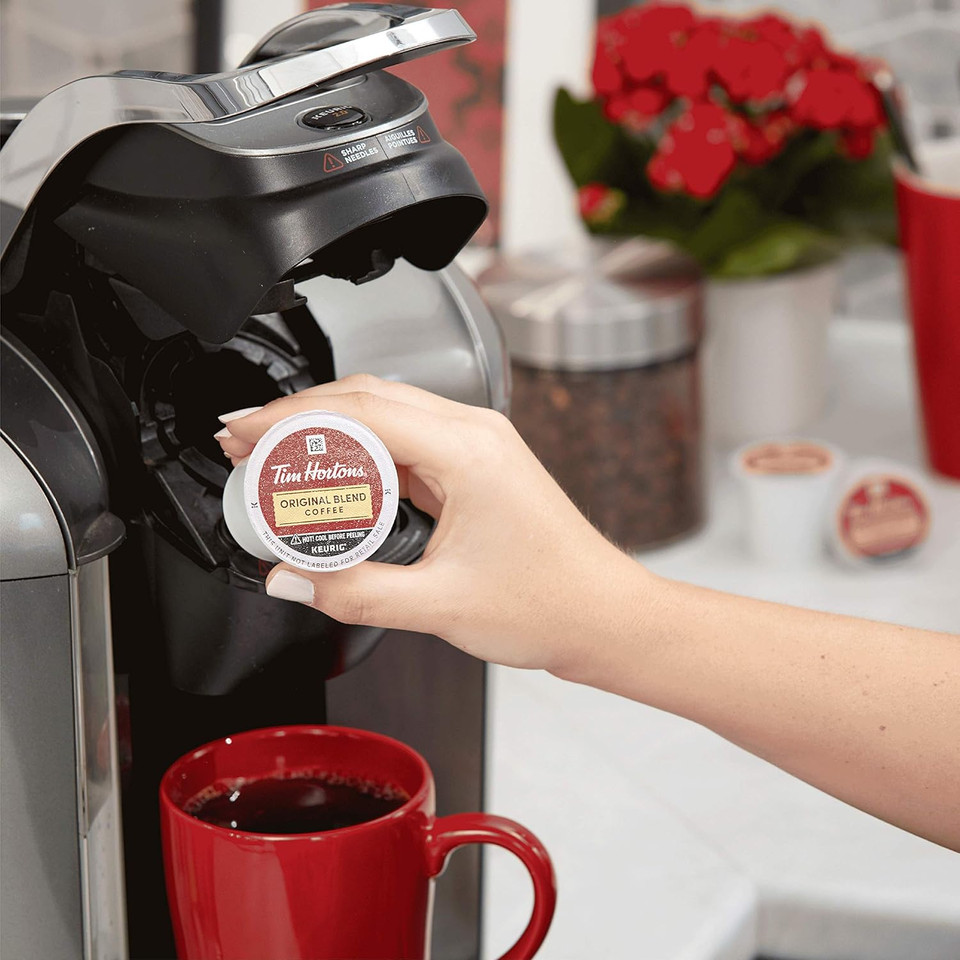 Tim Hortons Original Blend, Medium Roast Coffee, Single-Serve K-Cup Pods Compatible With Keurig Brewers, 48Ct K-Cups