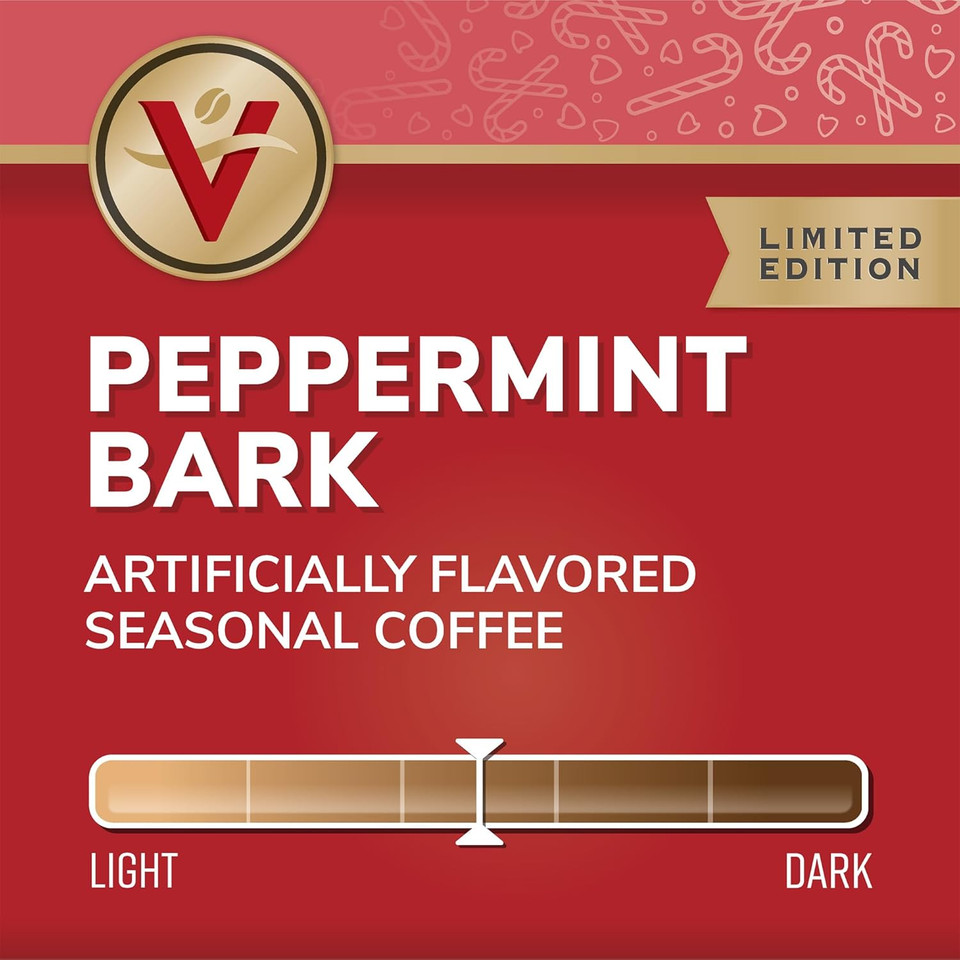 Victor Allen'S Coffee Peppermint Bark Flavored, Medium Roast, 32 Count, Single Serve Coffee Pods For Keurig K-Cup Brewers