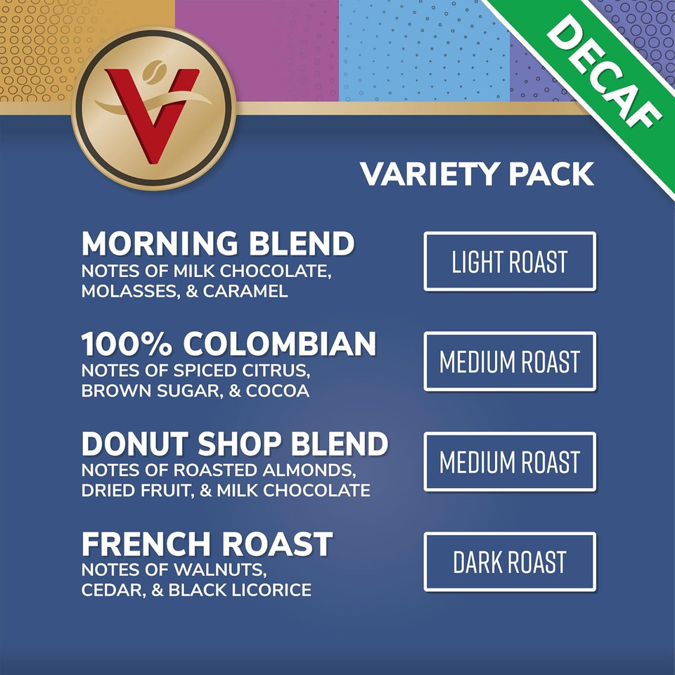 Victor Allen'S Coffee Decaf Variety Pack, 54 Count, Single Serve Coffee Pods For Keurig K-Cup Brewers