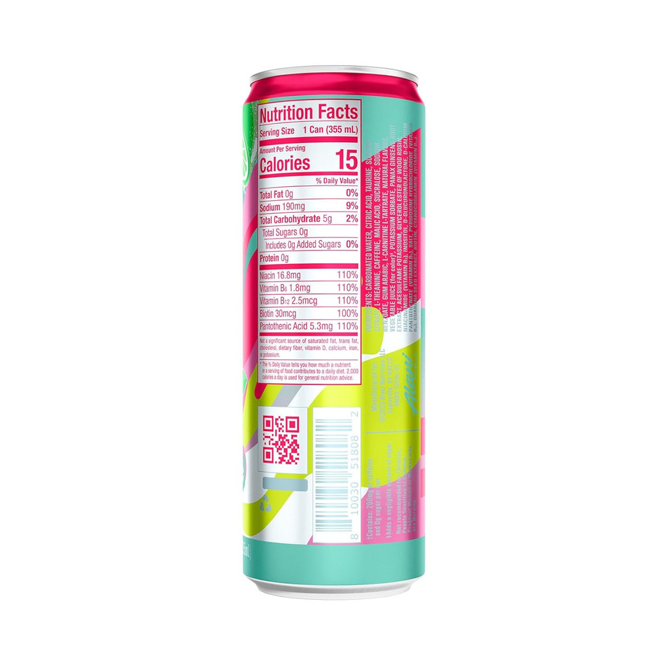 Alani Nu Cherry Twist Sugar Free, Low Calorie Energy Drinks | 200Mg Caffeine | Pre Workout Performance With Antioxidants | Biotin B Vitamins | Zero Sugar | 15 Calories | 12 Fl Oz Cans