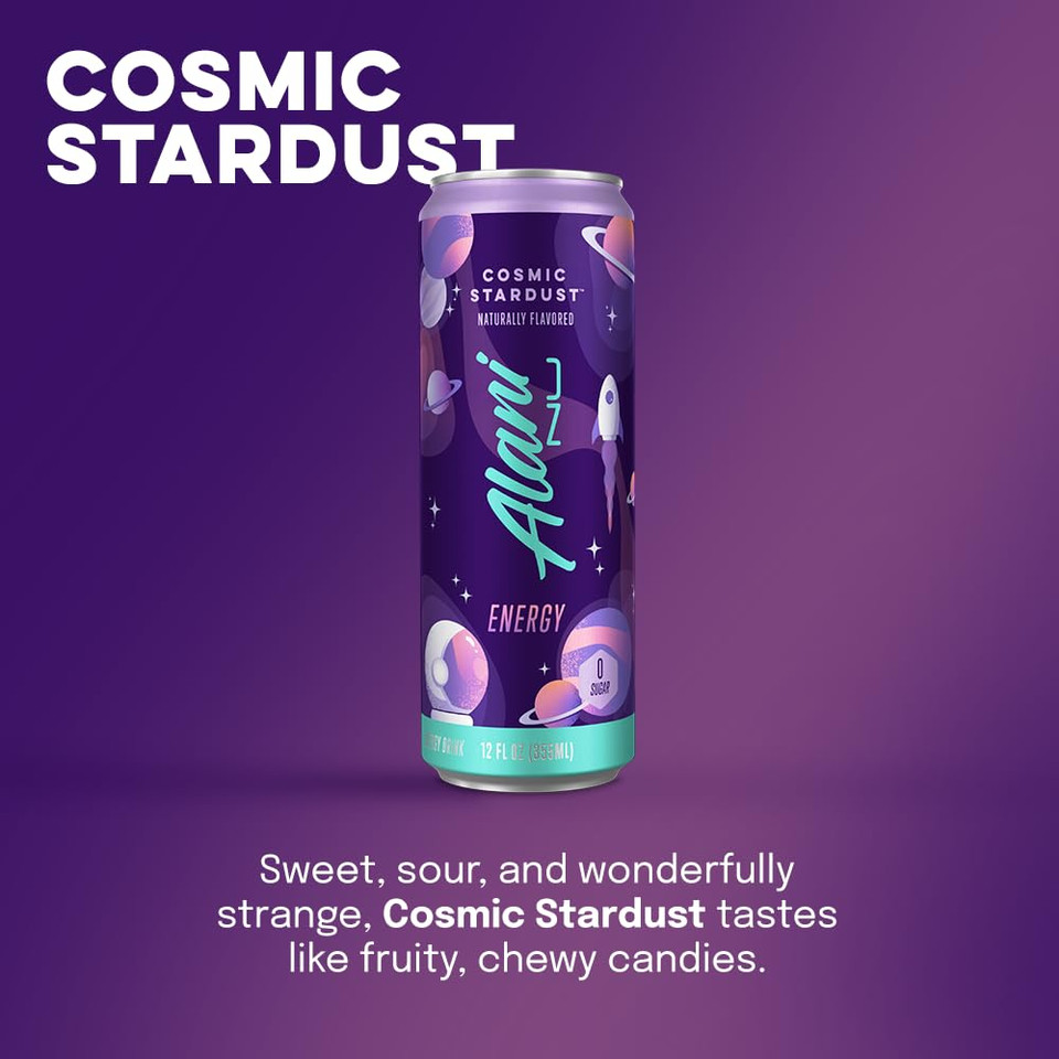 Alani Nu Cosmic Stardust Sugar Free, Low Calorie Energy Drinks | 200Mg Caffeine | Pre Workout Performance With Antioxidants | Biotin B Vitamins | Zero Sugar | 10 Calories | 12 Fl Oz Cans (12 Pack) Alani Nu Cosmic Stardust Sugar Free, Low Calorie Energy Drinks | 200Mg Caffeine | Pre Workout Performance With Antioxidants | Biotin B Vitamins | Zero Sugar | 10 Calories | 12 Fl Oz Cans (12 Pack)
