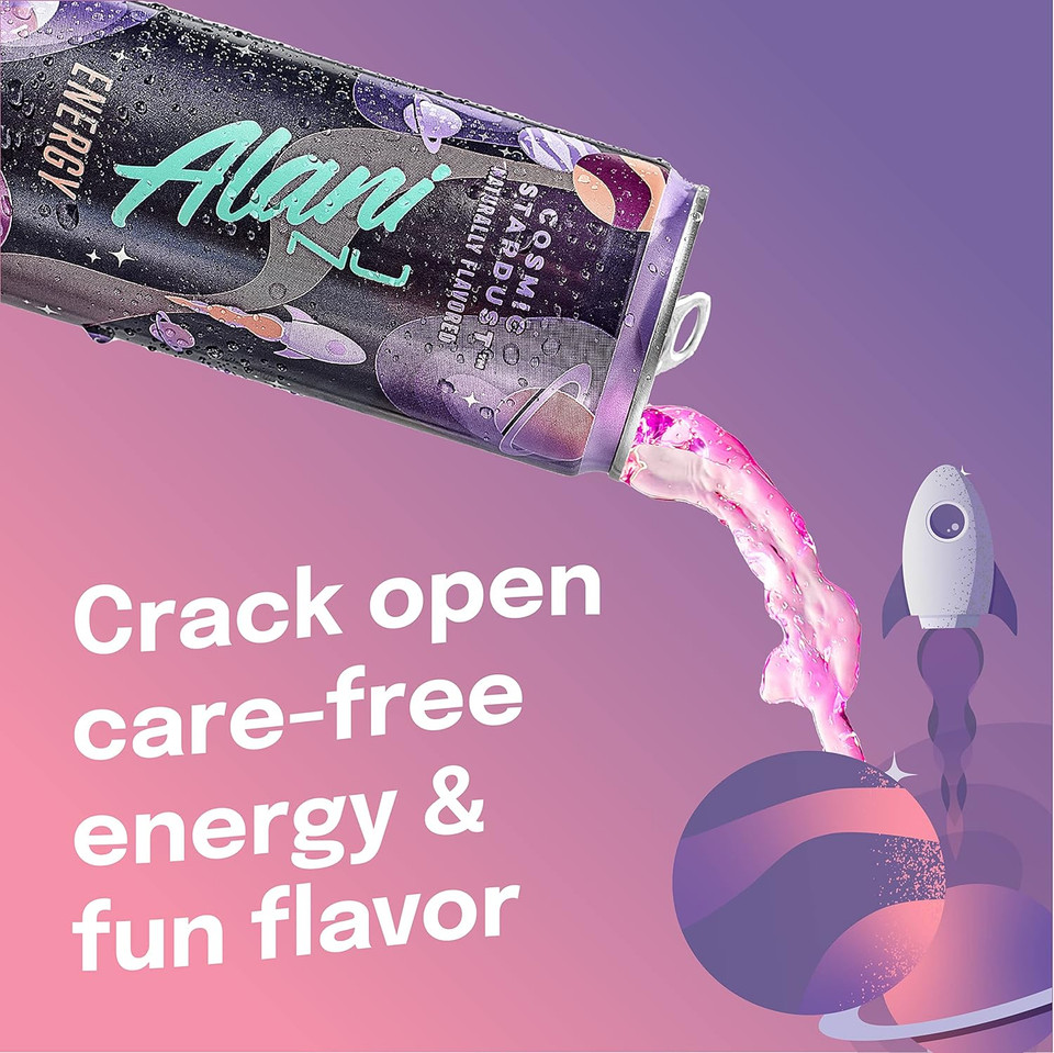 Alani Nu Cosmic Stardust Sugar Free, Low Calorie Energy Drinks | 200Mg Caffeine | Pre Workout Performance With Antioxidants | Biotin B Vitamins | Zero Sugar | 10 Calories | 12 Fl Oz Cans (12 Pack) Alani Nu Cosmic Stardust Sugar Free, Low Calorie Energy Drinks | 200Mg Caffeine | Pre Workout Performance With Antioxidants | Biotin B Vitamins | Zero Sugar | 10 Calories | 12 Fl Oz Cans (12 Pack)