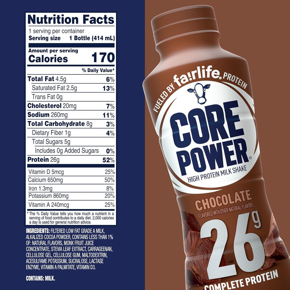 Core Power High Protein (26G) Shake, Chocolate, 14 Fl Oz
