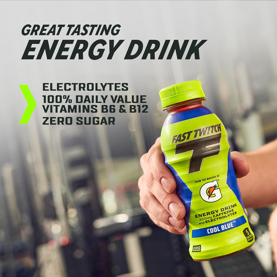 Fast Twitch Energy Drink From Gatorade, Strawberry Watermelon, 12 Oz Bottles,(Pack Of 12), 200Mg Caffeine, Zero Sugar, Electrolytes