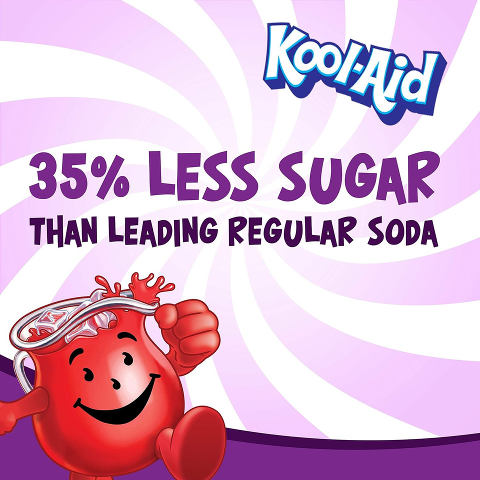 Kool-Aid Caffeine Free Grape Sweetened Powdered Drink Mix 12 Count 19 Oz Canisters