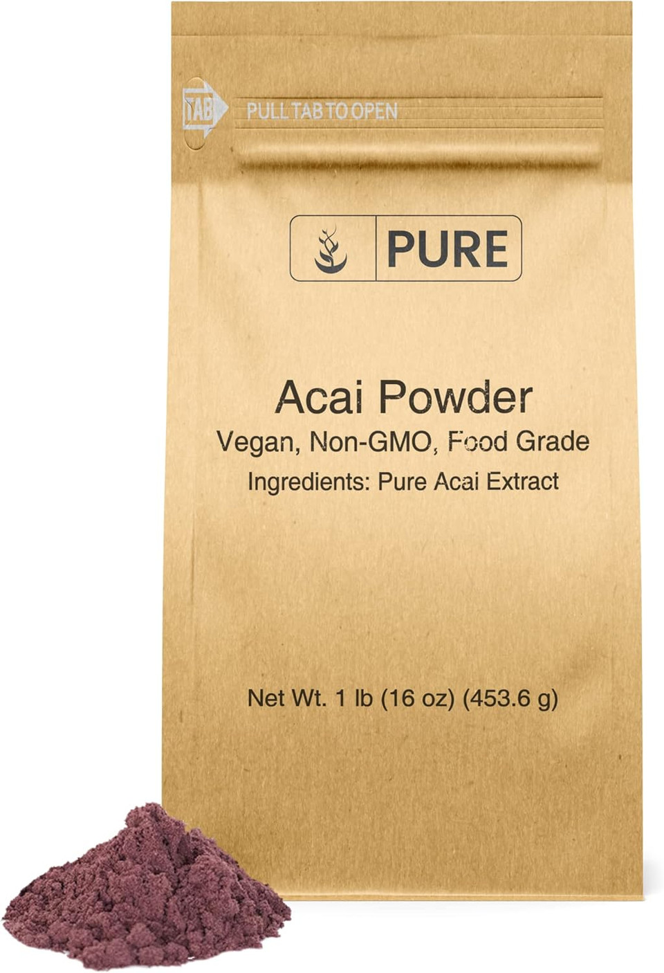 Pure Original Ingredients Acai Powder (1 Lb) Superfood, Vegan, Non Gmo