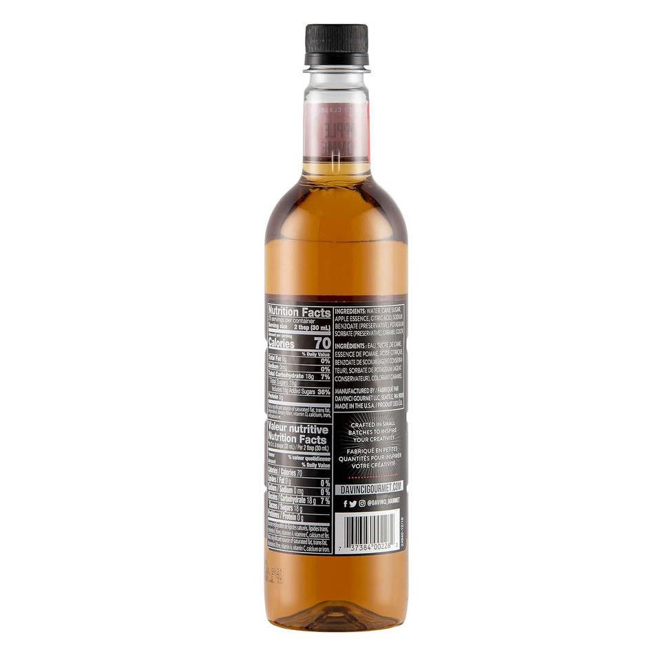 Davinci Gourmet Classic Apple Syrup, 25.4 Ounce (Pack Of 4)